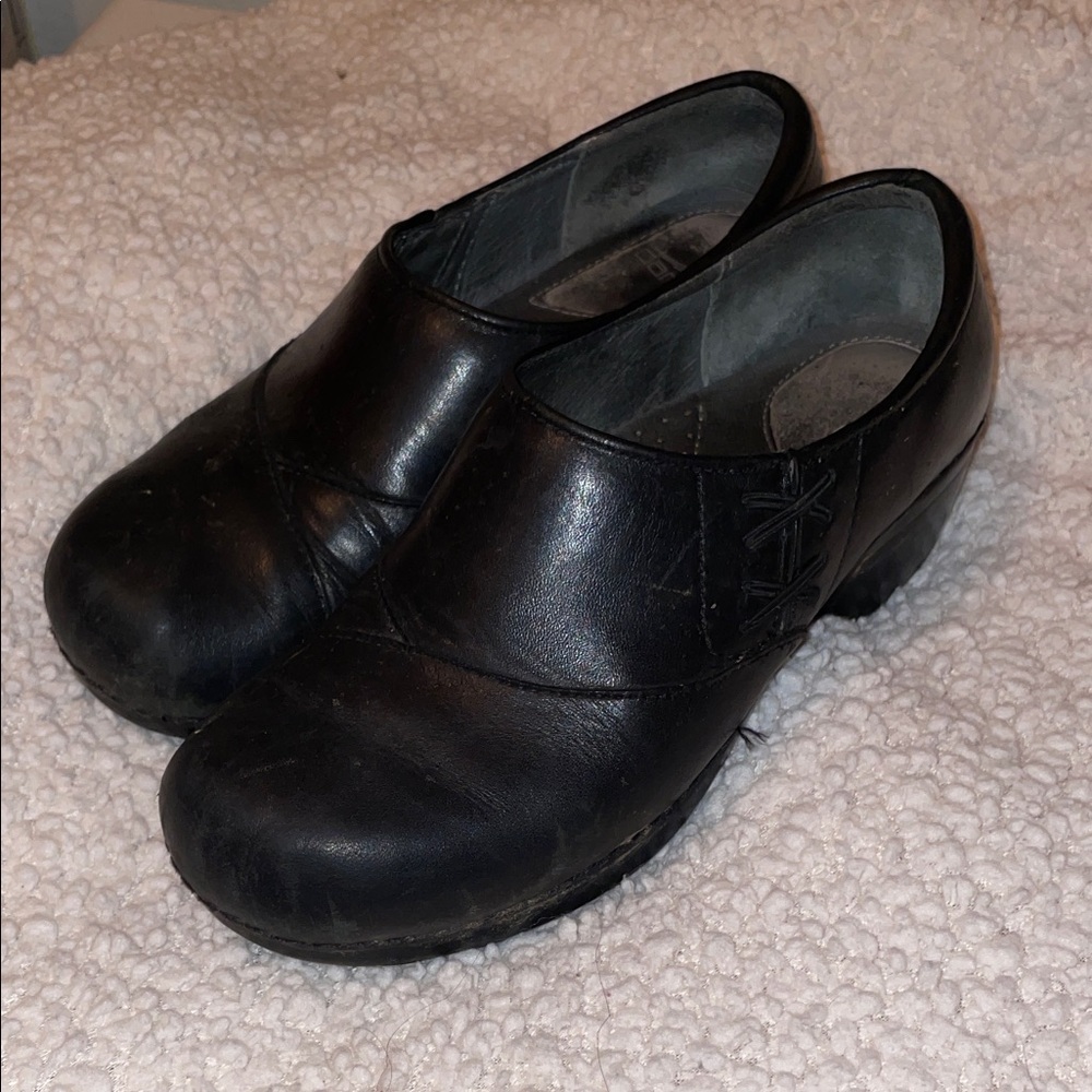 Dansko Stacie Black Leather clogs